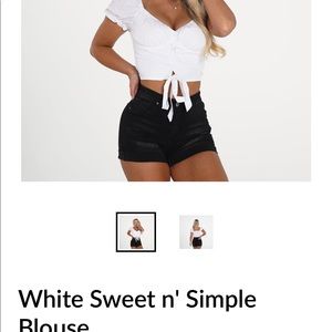 NVGTN NAVI white simple blouse size small